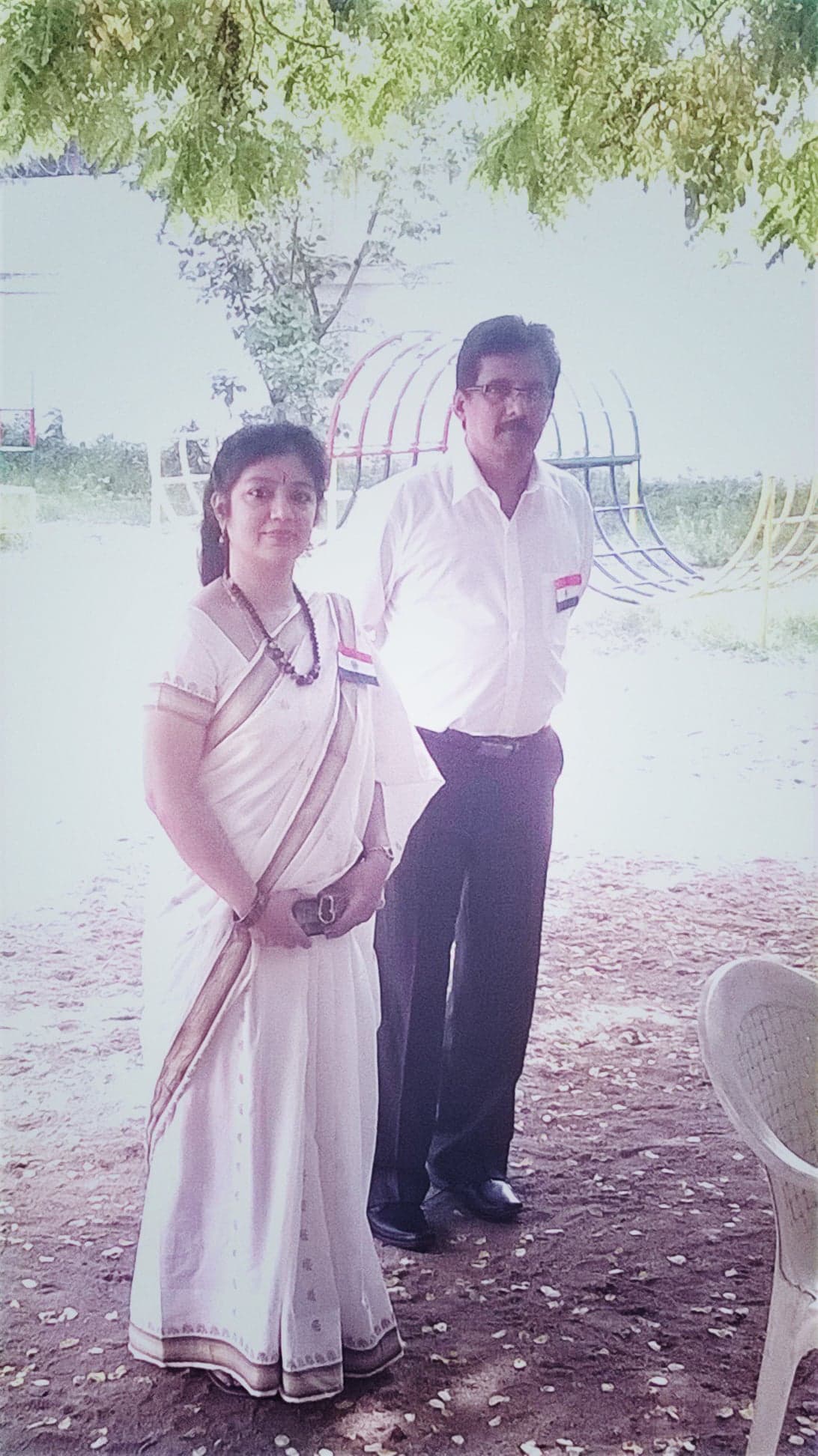 Dr. Sundararaman with wife Jayanthi at Independence Day celebrations