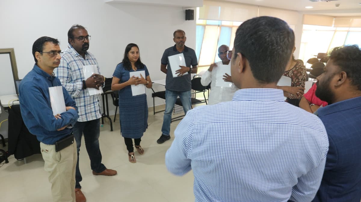 Group discussion during Mind Mapping for Managerial Effectiveness workshop at MMA