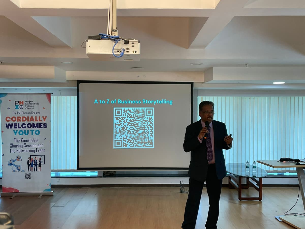 Business Storytelling session at PMI Chennai