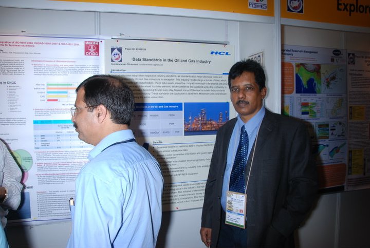 Dr. Sundararaman discussing Data Standards in Oil and Gas at Petrotech 2010
