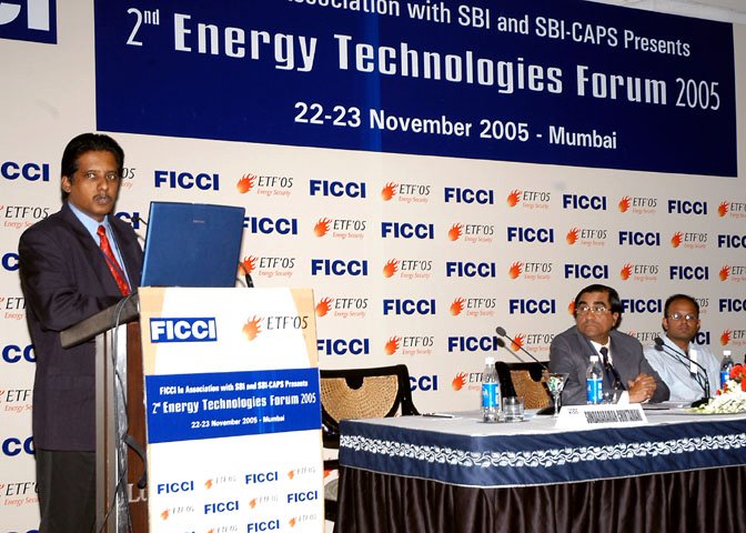 Dr. Sundararaman presenting at 2nd Energy Technologies Forum FICCI Mumbai 2005