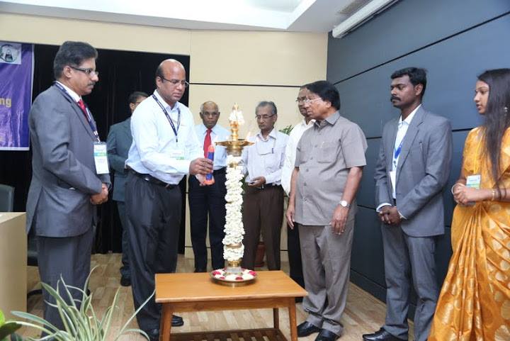 Dignitaries at lamp lighting ceremony TechnoSCAPE 13 VIT Vellore