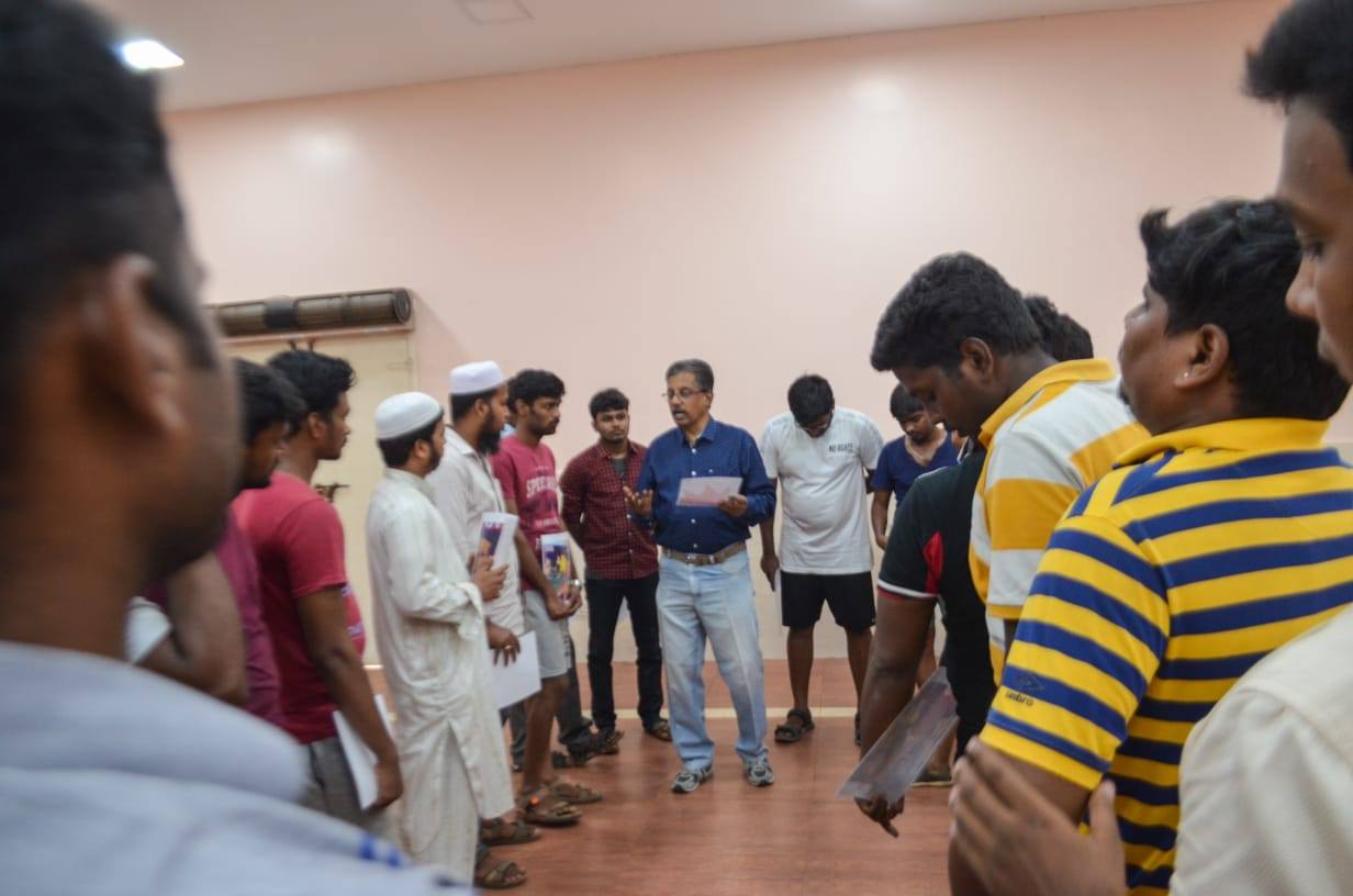 Interactive circle activity at MSquare Engineering team building workshop