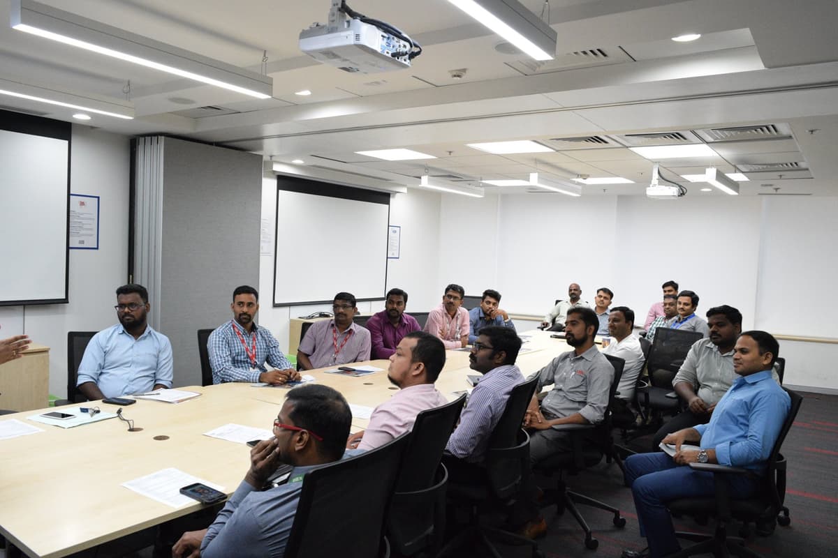 Speechcraft session in progress at KBR Chennai conference room