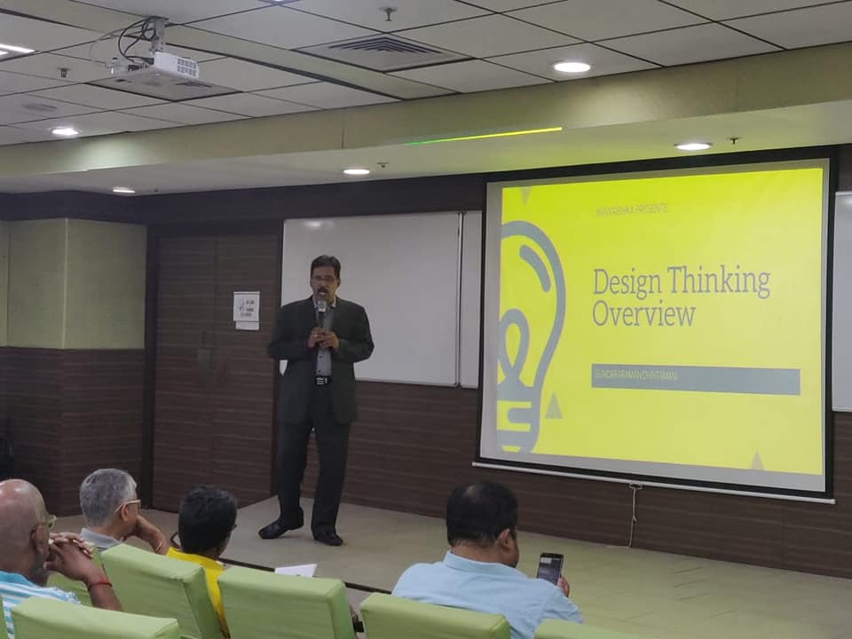 Dr. Sundararaman at PMI Chennai Chapter Design Thinking session