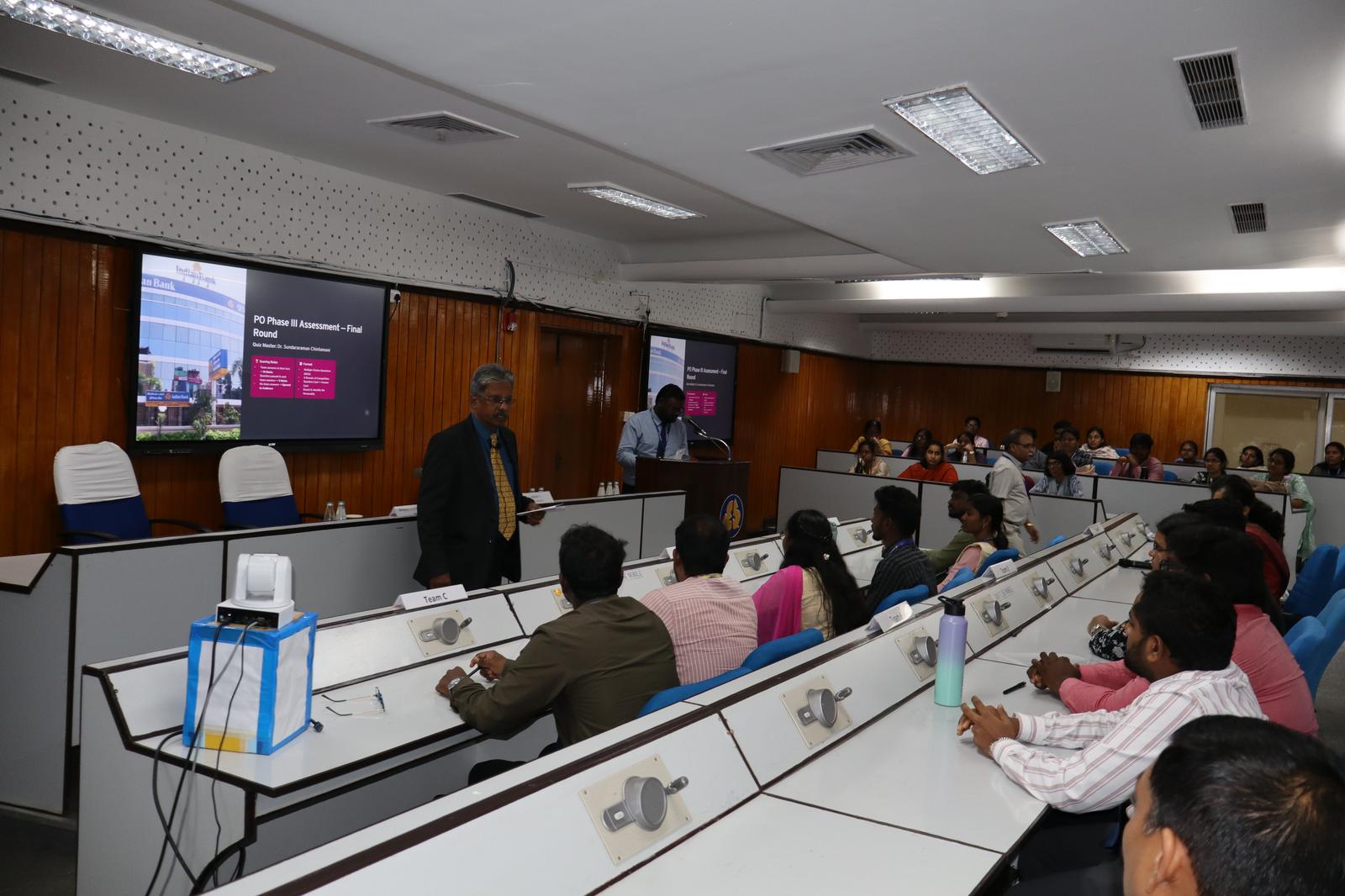 Energetic quiz session with Indian Bank PO Phase III Assessment