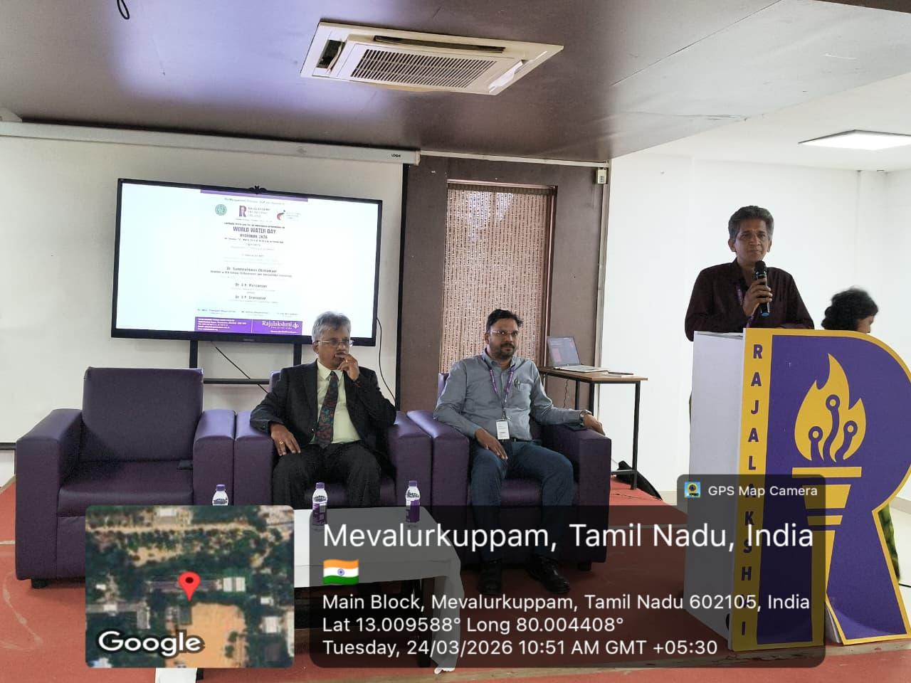 Chief Guest address on AI for Water Management at REC Chennai