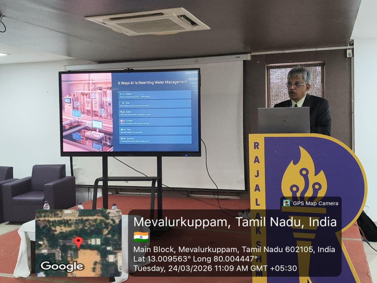 Students at Rajalakshmi Engineering College during World Water Day keynote
