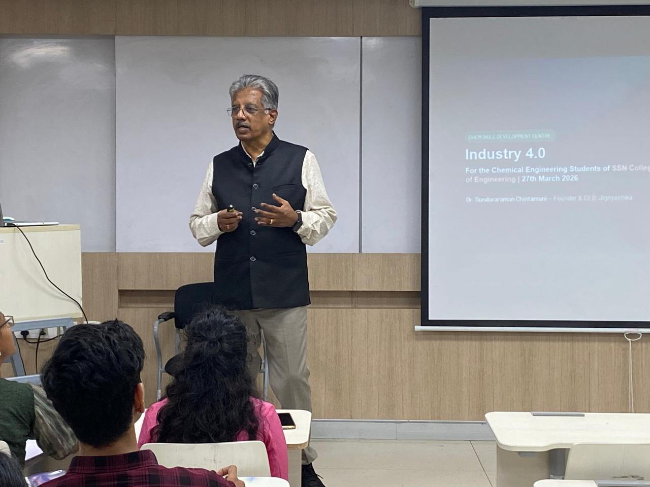 Dr. Sundararaman Chintamani - Industry 4.0 keynote slide at SSN College
